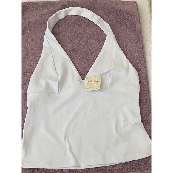 Intimately Free People Still Here Halter Cami Size S White Sporty Coquette - Picture 2 of 4